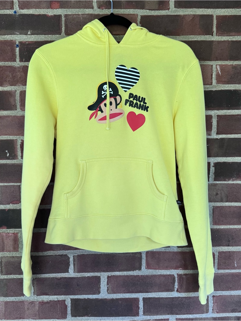 Paul Frank Julius Pirate Heart Hoodie Sweatshirt Yellow Women’s Asian M US XS